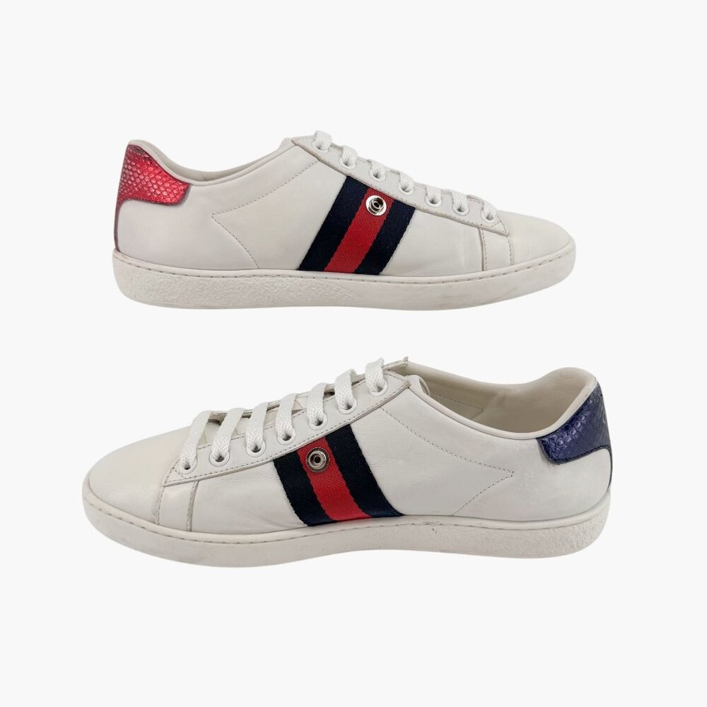 Gucci Blind for Love Ace Sneakers Size 37 US 7 White Removable Patch Low Top - Picture 12 of 16
